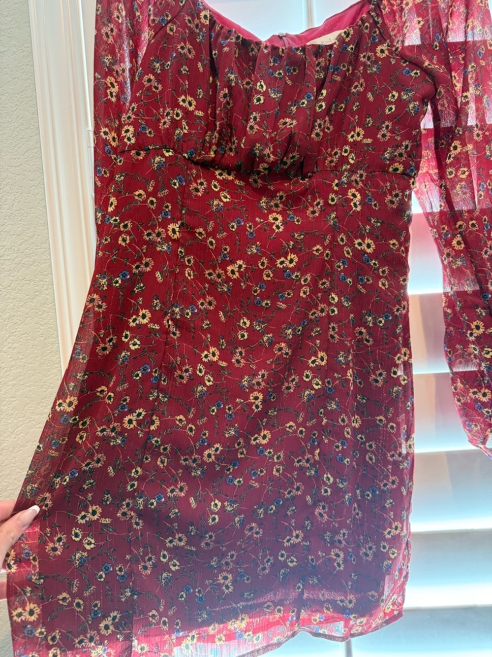 Altar’d State Floral Off-Shoulder Mini Dress